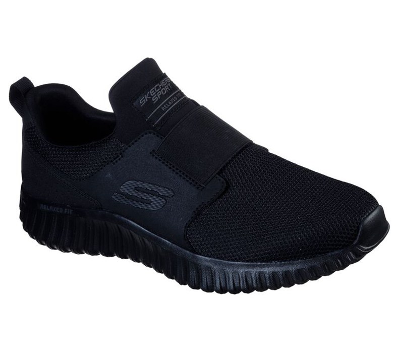 Skechers Herr Svarta Slip On - Relaxed Fit: Depth Charge 2.0 - Sverige (YSEPM-0761)